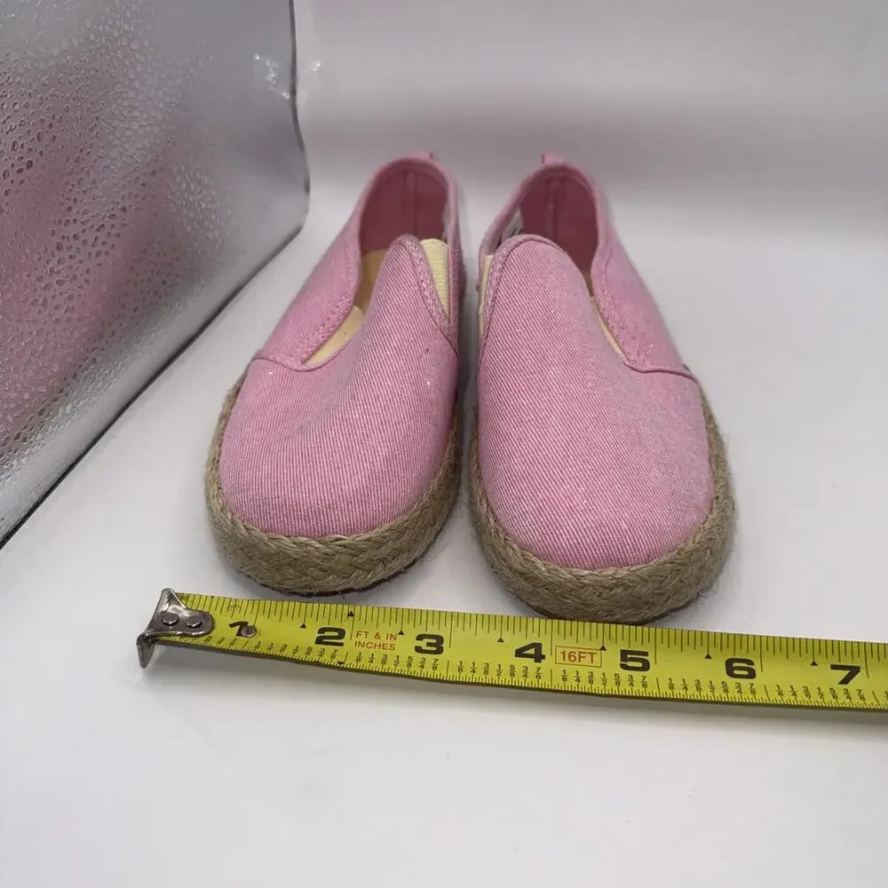 Size 12M - Girls Oshkosh Slip-On Pink Shoes with Lemons